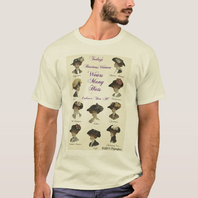 Dagens kvinnor ha på sig många hattar tee (Framsida)