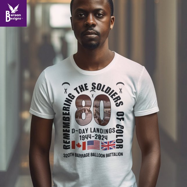 DAGENS LANDNINGAR 80-årsjubileum afrikaner T Shirt (Celebrating the African American veterans of the 80th anniversary of D-Day Landings)
