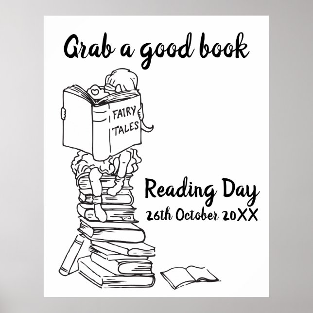 Dagens läsning om bokar färg i skolan poster (Framsidan)