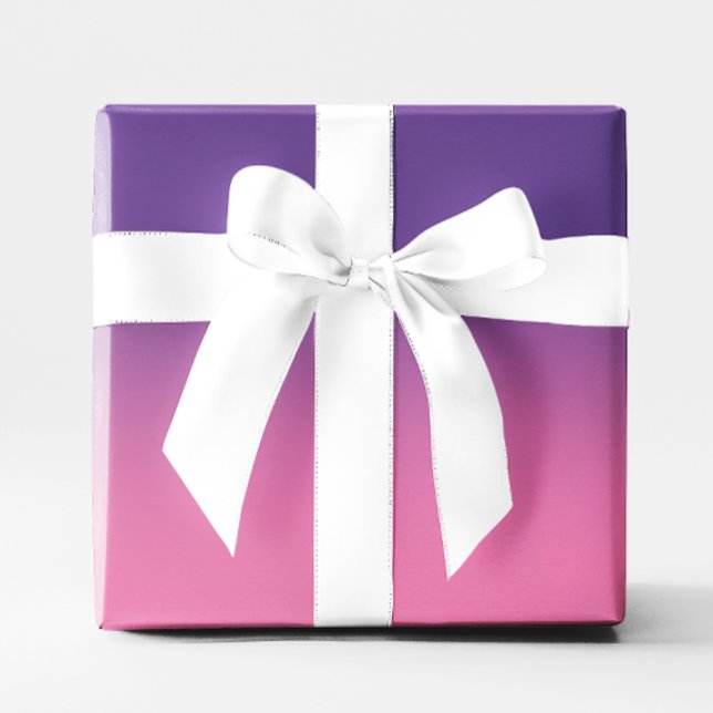 Dagens Lila och Rosa Presentpapper (Modern Purple and Pink Ombre Wrapping Paper)