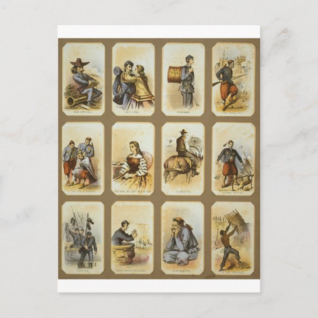 Dagens liv i EU:s militära läger Krig 2 Vykort (Framsida)