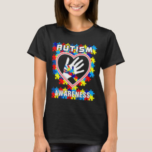 Dagens medvetandegörande om autism Mamma Barns Hän T Shirt