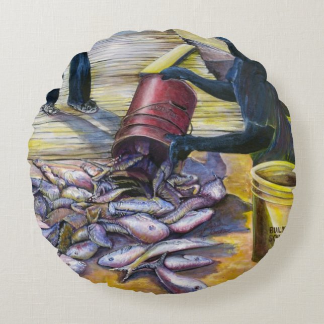 Dagens Menu, Harbor Island Rund Kudde (Framsidan)