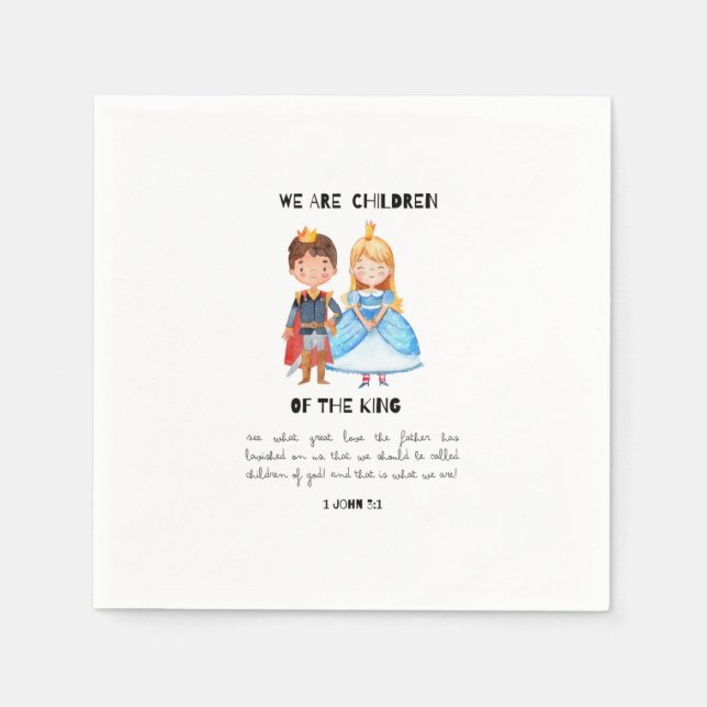 Dagens moderna barn i Födelsedagsfesten Kung Pappersservett (Framsidan)