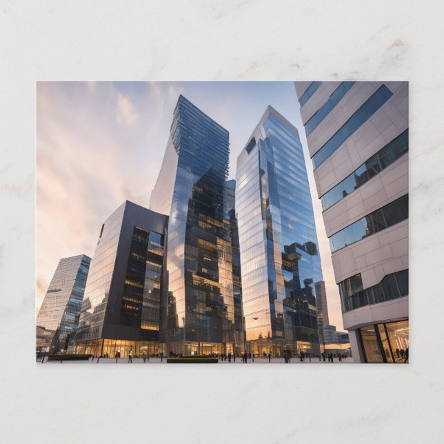 Dagens moderna företagscenter vykort (Framsida)