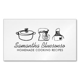 Dagens moderna matlagning av bakverk magnetiska visitkort