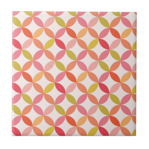 Dagens moderna stjärncirkel i mitten av århundrade kakelplatta