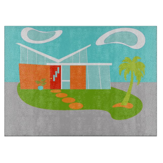 Dagens modernt hus för Tecknad i mitten av århundr (Framsidan)