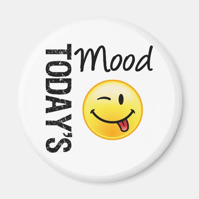 Dagens mood Emoticon Playful Magnet (Framsidan)