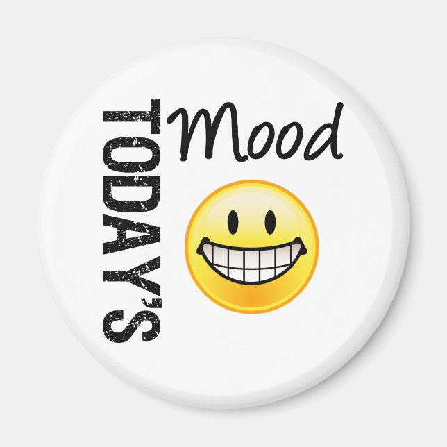 Dagens Mood Mycket Lycklig Emoticon Magnet (Framsidan)