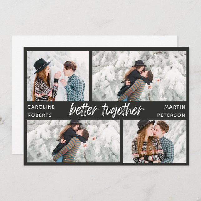 dagens multifotoskript i eleganten sparar datumet  julkort (Fram/baksida)