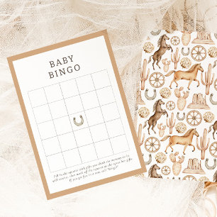 Dagens Neutralt Rodeo Baby Shower Baby Bingo Game