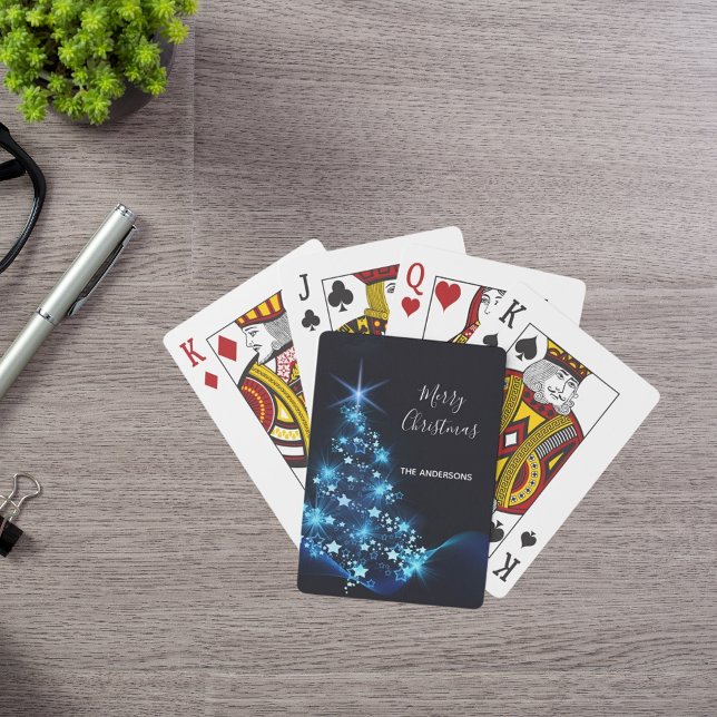 Dagens party blå svart träd casinokort (Skapare uppladdad)
