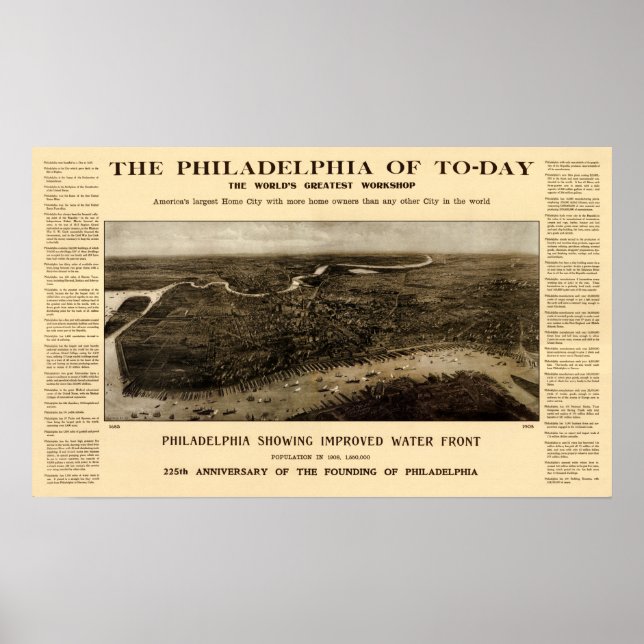 Dagens Philadelphia - 1908 Poster (Framsidan)