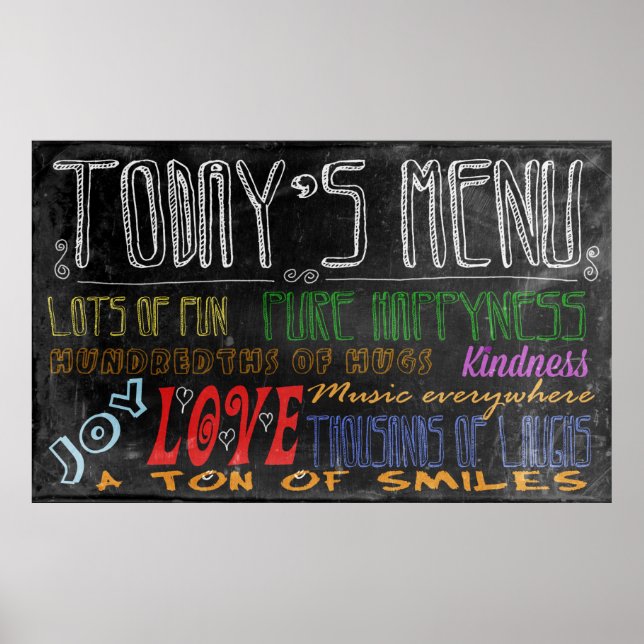 Dagens poster för menymotivation (Framsidan)