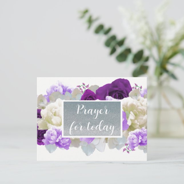Dagens Prayer Scripture Faux Glitter-vykort Helg Vykort (Stående Fram)