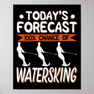 Dagens prognos för 100-procentig chans för Vatten Poster