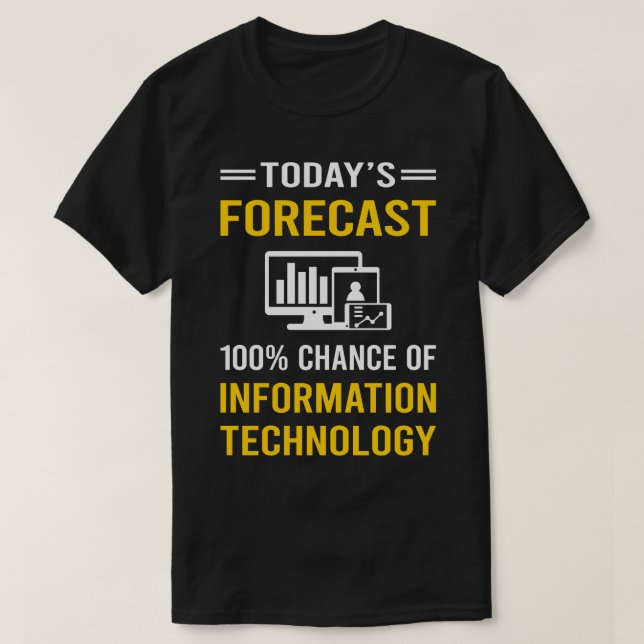 Dagens prognos för informationsteknik t shirt (Design framsida)