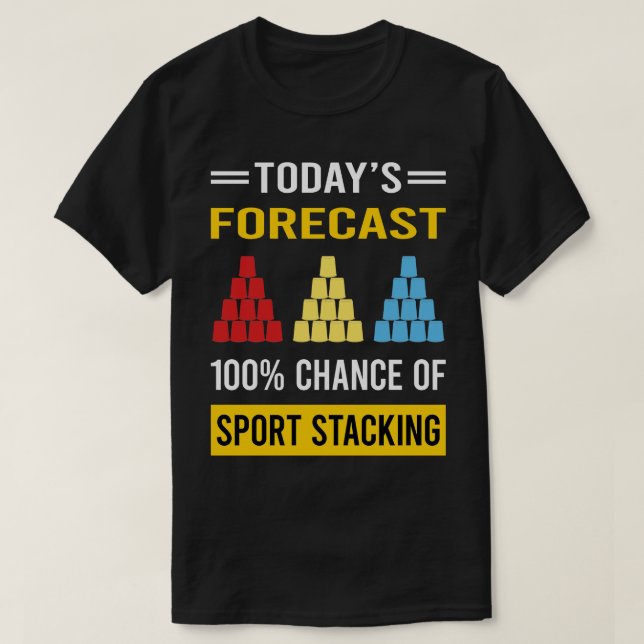 Dagens prognos för staplingshastigheten S för spor T Shirt (Design framsida)