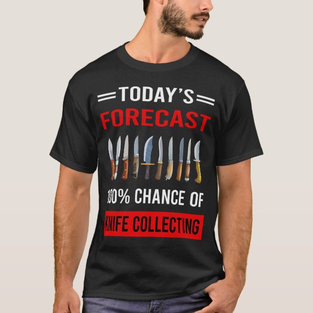 Dagens Prognos Knivsamlande Knivar T Shirt (Framsida)