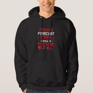 Dagens prognostiserade Euchre Card-spelare Hoodie