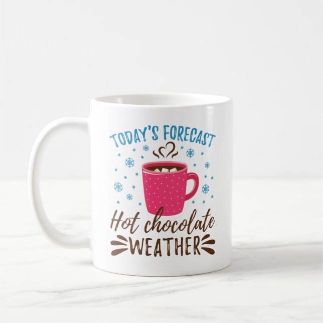 Dagens prognostiserade Hett Chocolate Weather Kaffemugg (Vänster)