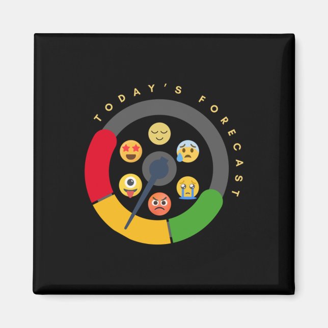 Dagens prognostiserade mätare för psykisk hälsa magnet (Framsidan)