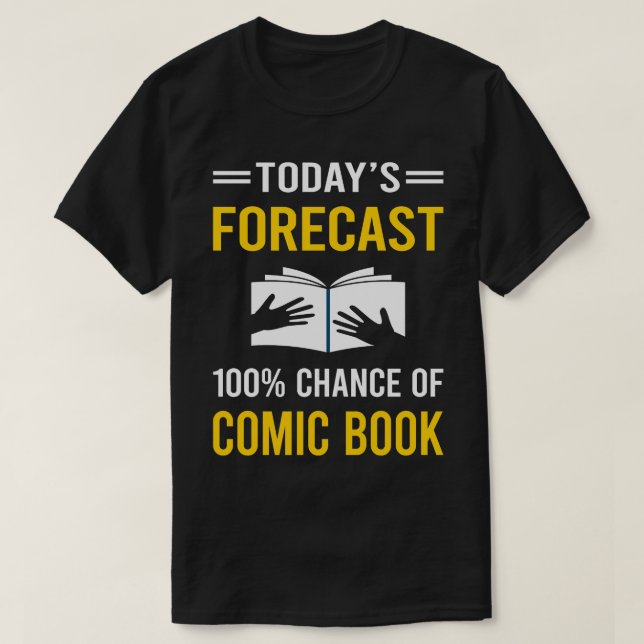 Dagens prognostiserade Tecknader för Tecknad Bokar T Shirt (Design framsida)