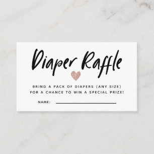Dagens Ro Guld Baby Shower Diaper Raffle Biljett Tilläggskort
