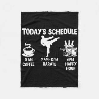 Dagens schema Karate Gift - Lustigt grafik för K Fleecefilt
