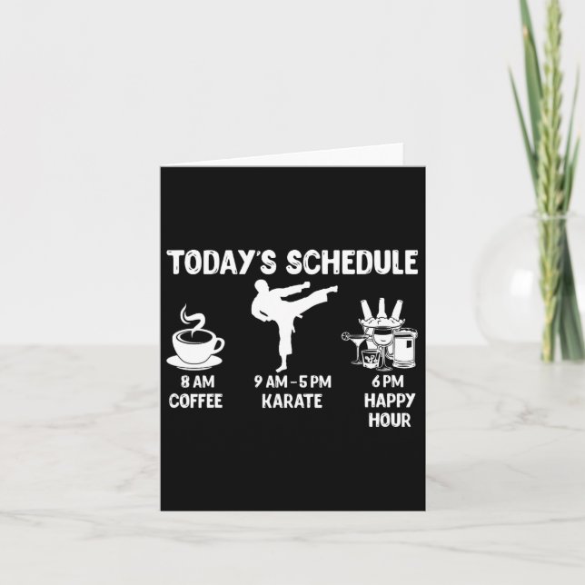 Dagens schema Karate Gift - Lustigt grafik för K Kort (Framsida)