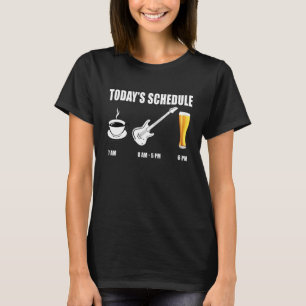 Dagens schemaläggningskaffe Guitar Beer Electric G T Shirt