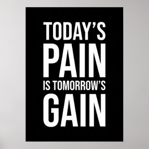 Dagens smärta är morgondagens vind - gym, handske poster
