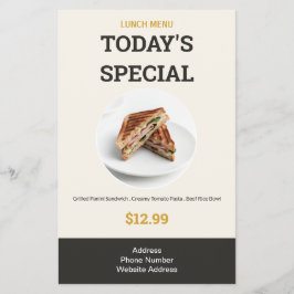 Dagens Special Premium Restaurang Lunch Meny