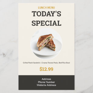 Dagens Special Premium Restaurang Lunch Meny