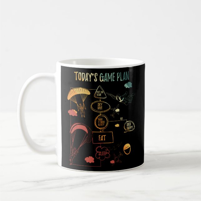 Dagens spelplan Skydive - viloläge och Skydiving Kaffemugg (Vänster)
