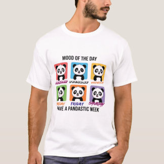 Dagens stämning Söt Panda-illustration | Kawaii W T Shirt
