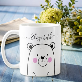 Dagens svarta och vita björn kaffemugg