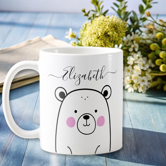 Dagens svarta och vita björn kaffemugg (Skapare uppladdad)
