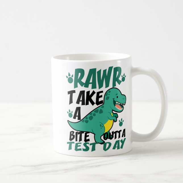 Dagens T-rex-test för den Student Läraren Dinosaur Kaffemugg (Höger)