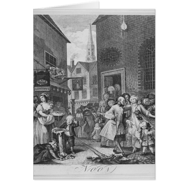 Dagens tider, 1738 hälsningskort (Framsidan)