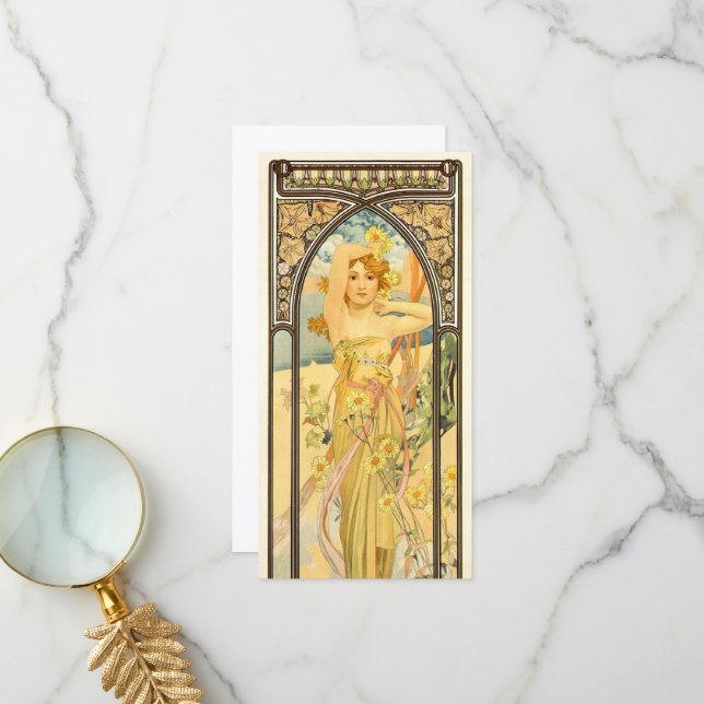 Dagens tider, Dagens ljusstyrka av Mucha Tack Kort (Fram/Back In Situ)