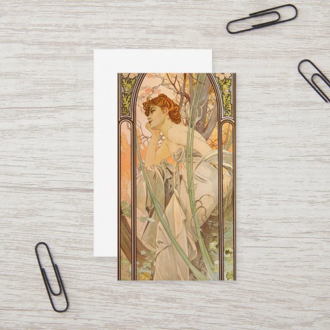 Dagens tider, kvällskontemplation 1899 visitkort (Fram/Back In Situ)