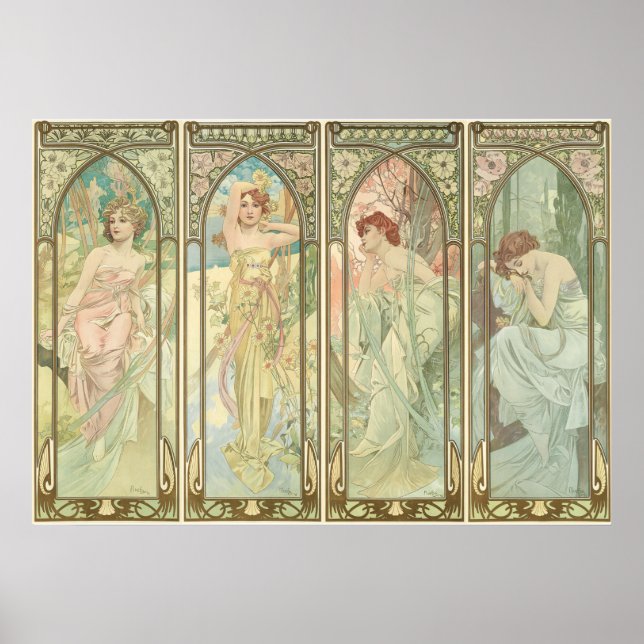 DAGENS TIDER - Mucha Poster (Framsidan)