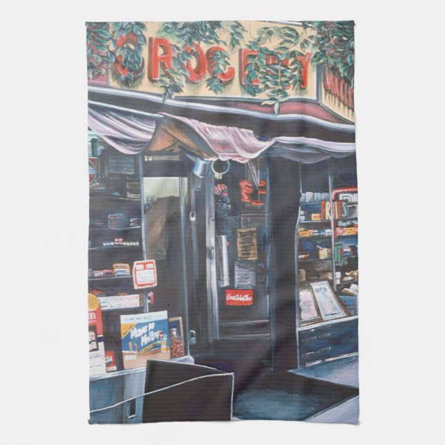 Dagens titt på ett transient förflutet kökshandduk (Vertikal)