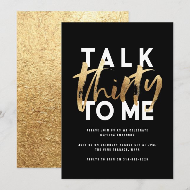 Dagens typografi över eleganten guld 30:e tal (Fram/baksida)