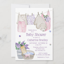 Dagens vattenfärgsbabyskor för Tvätta av späck med Inbjudningar