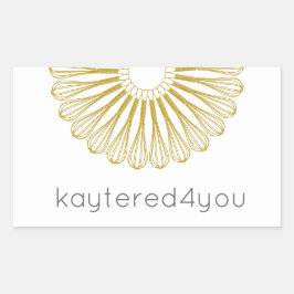 Dagerbof Baking Whisk Modern Catering Rektangulärt Klistermärke