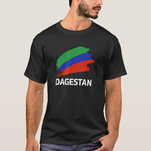Dagestan Dagestani Dagestaner Flag Wrestler T Shirt (Framsida)