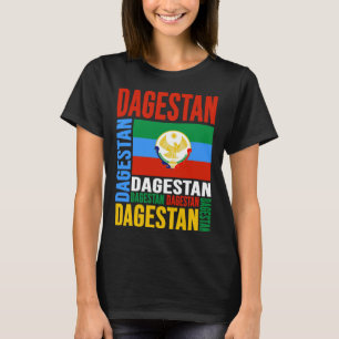 Dagestan Flagga Dagestan är min hemstad Kärlek Da T Shirt